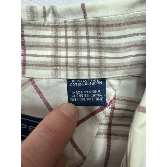 ROPER Men's Long Sleeve Tan Plaid Button Up Western Shirt - Size XL - Picture 4 of 4